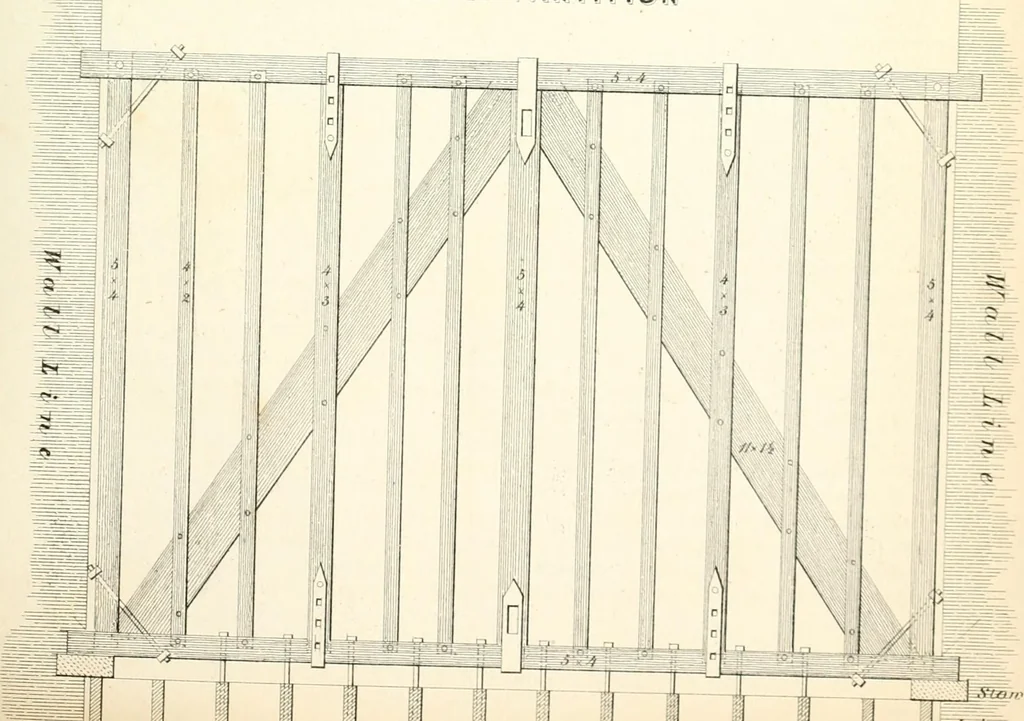 An illustration from The builder's practical director; or, Buildings for all classes, containing plans, sections and elevations for the erection of cottages, villas, farm buildings, dispensaries, public schools, &c., with detailed estimates, quantities, prices, &c. .., 1855, leaf 90