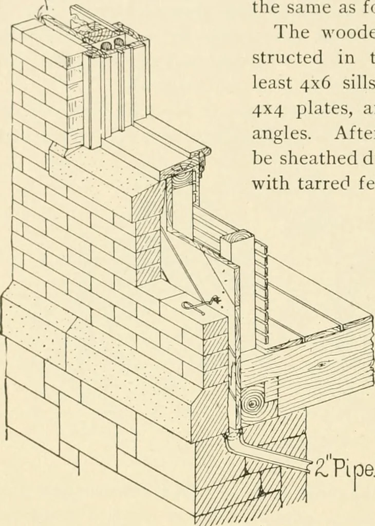 An illustration from Building construction and superintendence, by F.E. Kidder ..., 1896, leaf 239
