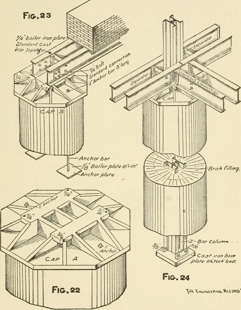 An illustration from Building construction and superintendence, by F.E. Kidder ..., 1896, leaf 62