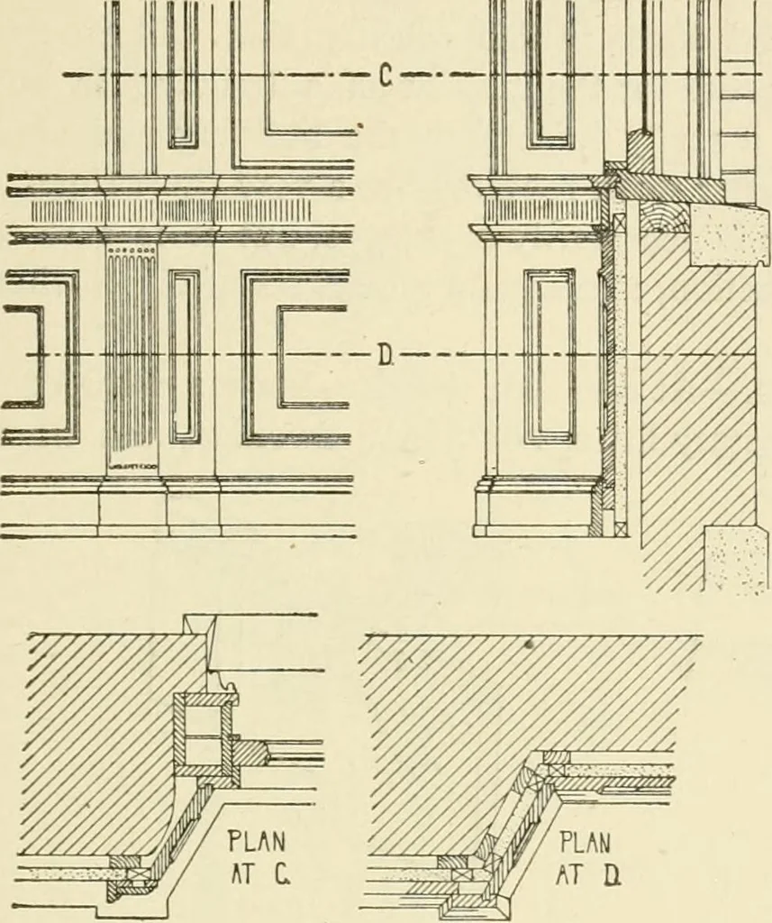 An illustration from Building construction and superintendence, by F.E. Kidder ..., 1896, leaf 264