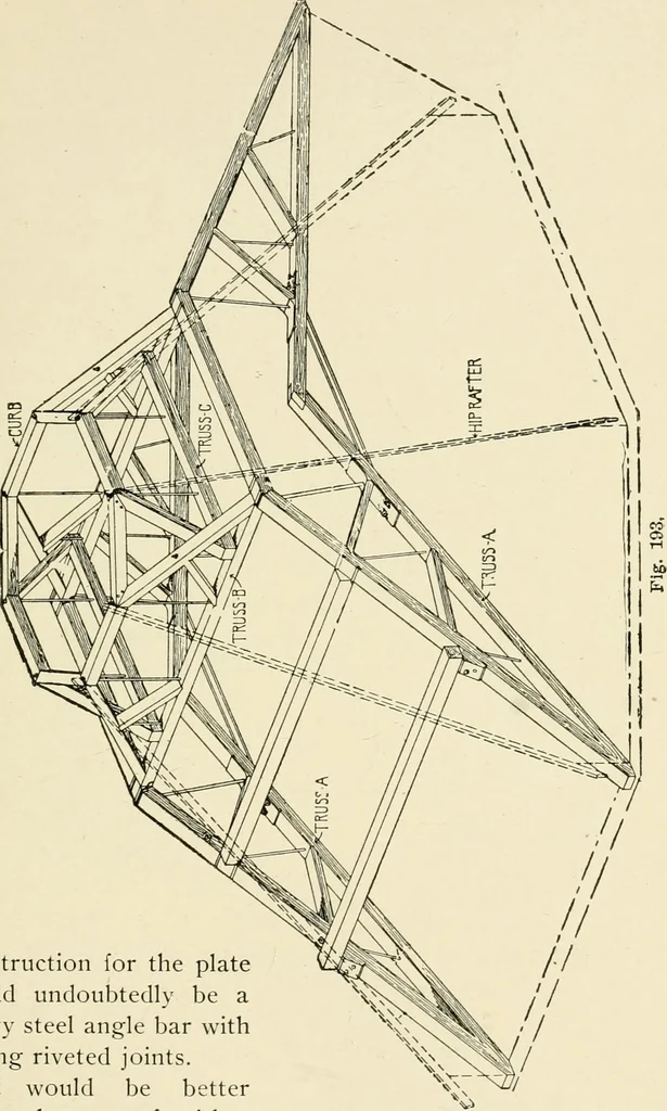 An illustration from Building construction and superintendence, by F.E. Kidder ..., 1896, leaf 166