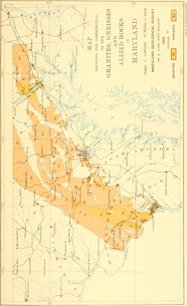 An illustration from The building and decorative stones of Maryland, containing an account of their properties and distribution, 1898, leaf 100