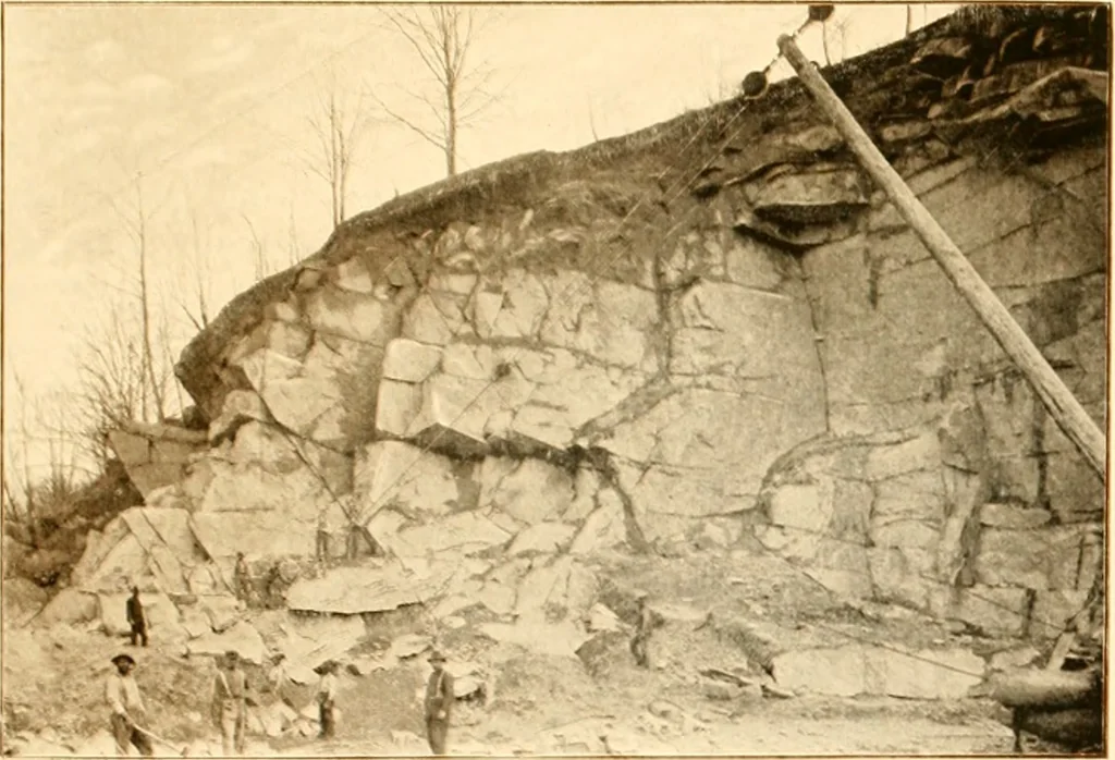 An illustration from The building and decorative stones of Maryland, containing an account of their properties and distribution, 1898, leaf 132