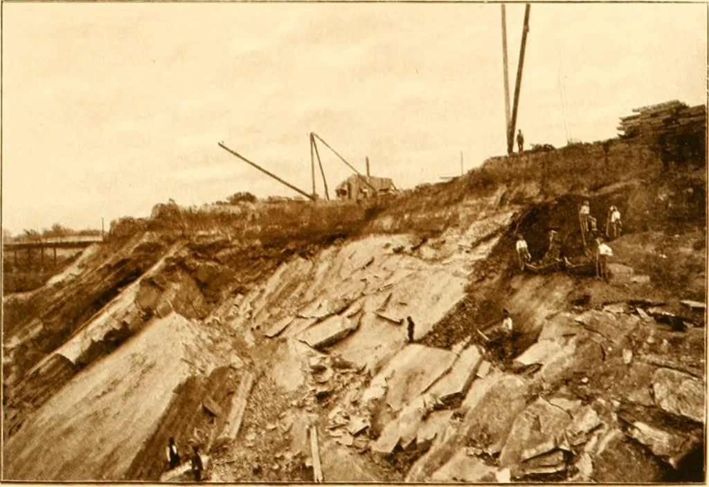 An illustration from The building and decorative stones of Maryland, containing an account of their properties and distribution, 1898, leaf 162