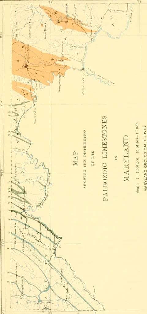 An illustration from The building and decorative stones of Maryland, containing an account of their properties and distribution, 1898, leaf 208