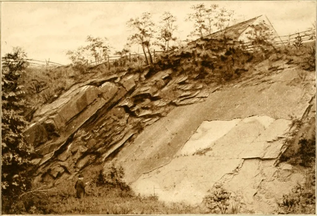 An illustration from The building and decorative stones of Maryland, containing an account of their properties and distribution, 1898, leaf 216