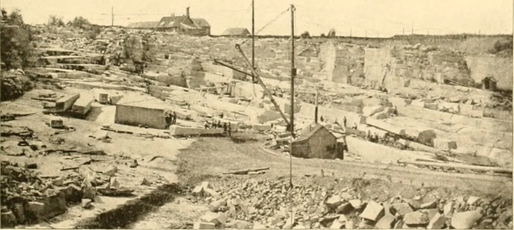 An illustration from The building and decorative stones of Maryland, containing an account of their properties and distribution, 1898, leaf 22