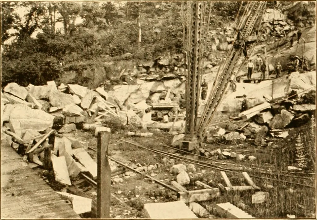 An illustration from The building and decorative stones of Maryland, containing an account of their properties and distribution, 1898, leaf 222