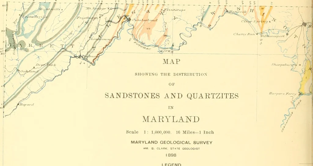 An illustration from The building and decorative stones of Maryland, containing an account of their properties and distribution, 1898, leaf 229