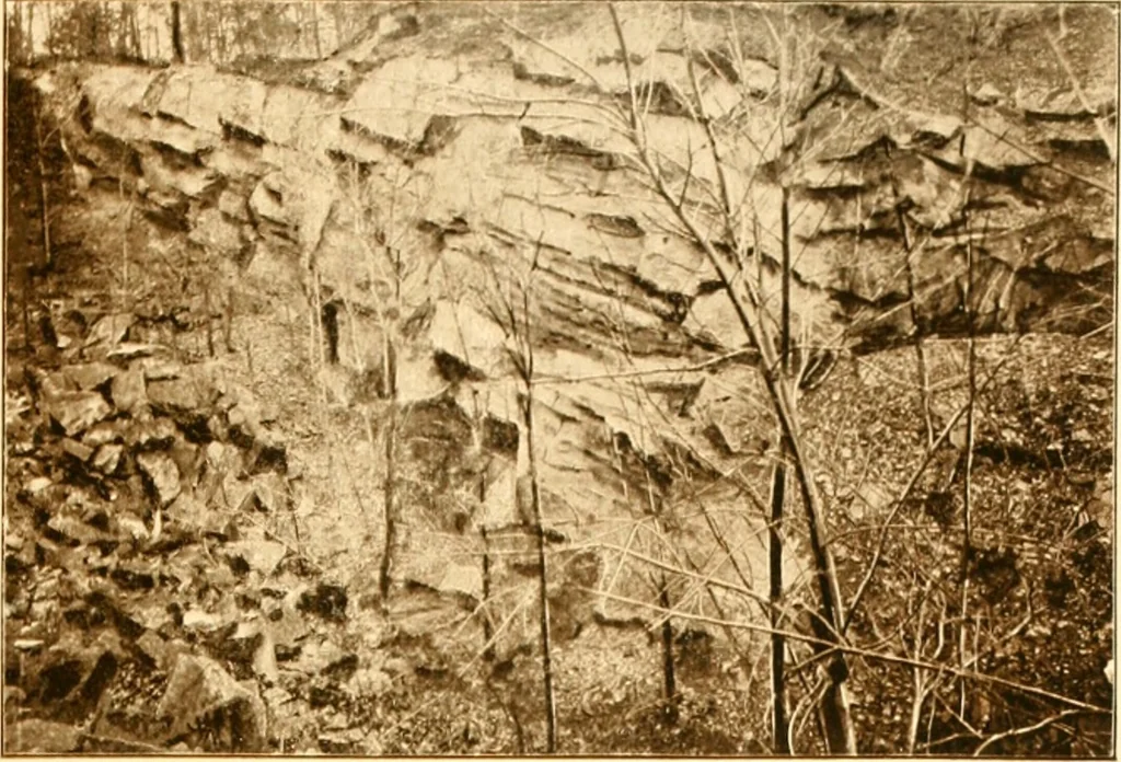 An illustration from The building and decorative stones of Maryland, containing an account of their properties and distribution, 1898, leaf 30
