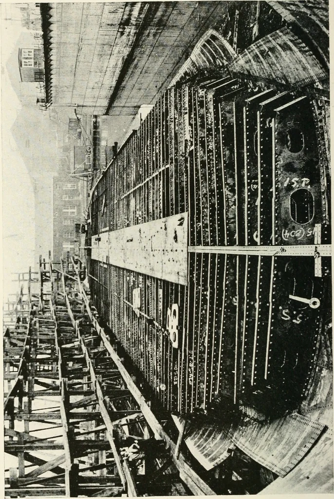An illustration from Building the emergency fleet; a historical narrative of the problems and achievements of the United States shipping board emergency fleet corporation, 1920, leaf 103