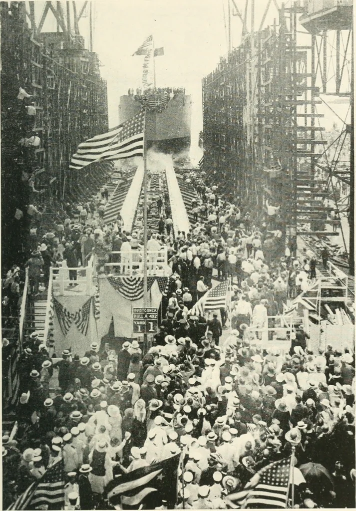 An illustration from Building the emergency fleet; a historical narrative of the problems and achievements of the United States shipping board emergency fleet corporation, 1920, leaf 242