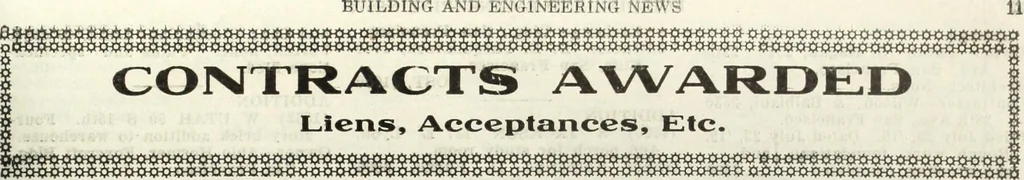 An illustration from Building & engineering news, 1914, leaf 118