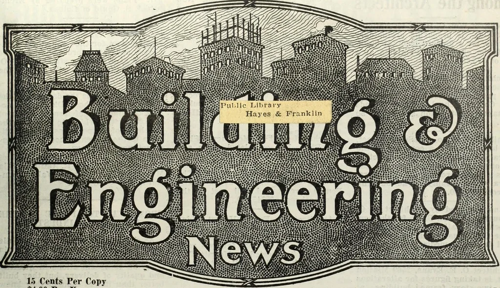 An illustration from Building & engineering news, 1914, leaf 132