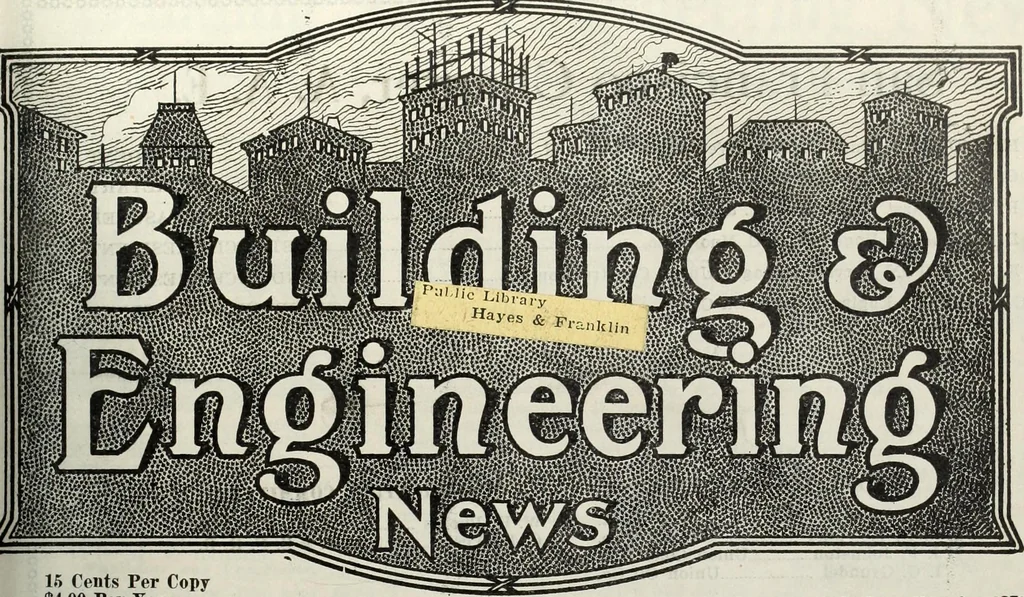 An illustration from Building & engineering news, 1914, leaf 156