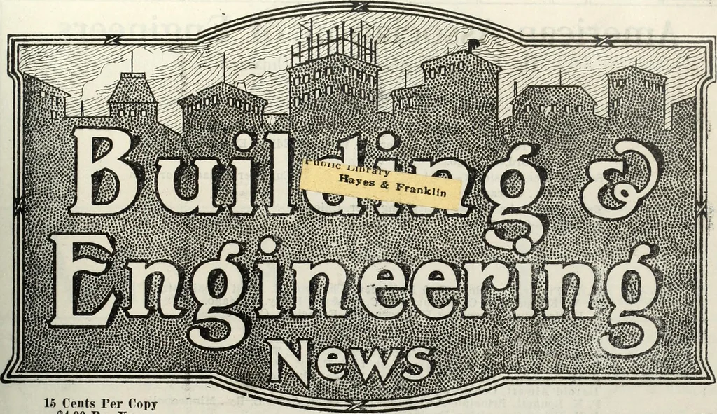 An illustration from Building & engineering news, 1914, leaf 180