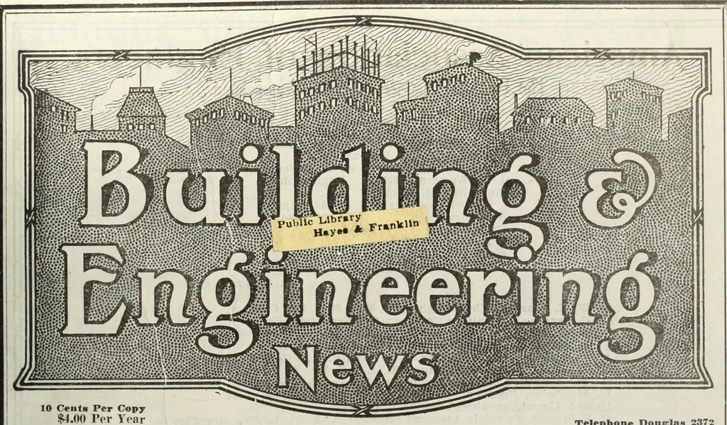 An illustration from Building & engineering news, 1914, leaf 20