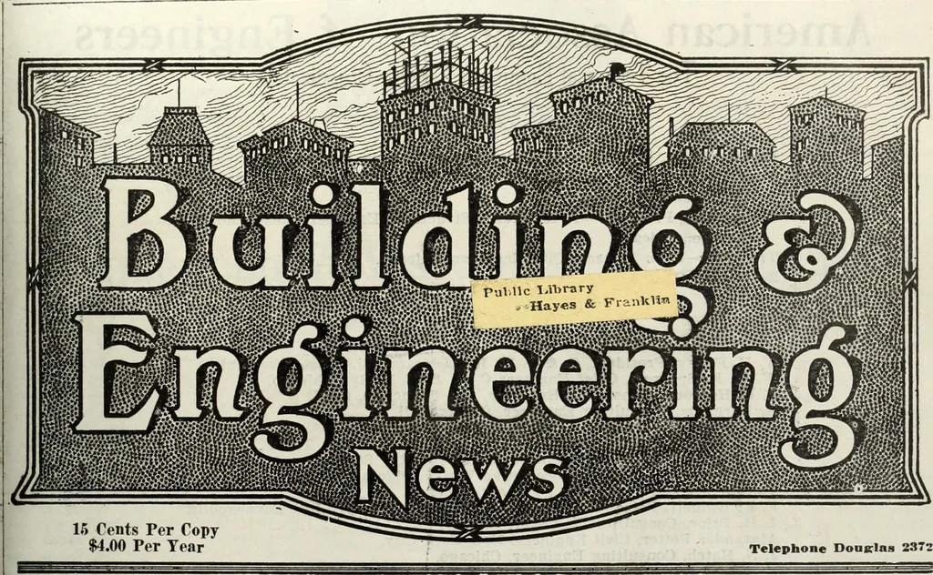 An illustration from Building & engineering news, 1914, leaf 250