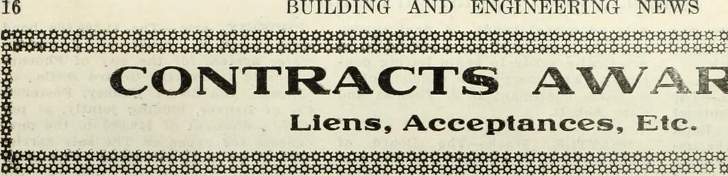An illustration from Building & engineering news, 1914, leaf 313