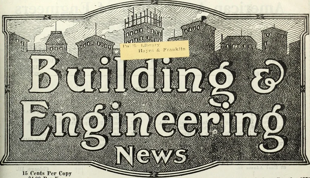 An illustration from Building & engineering news, 1914, leaf 370