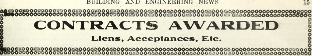 An illustration from Building & engineering news, 1914, leaf 384