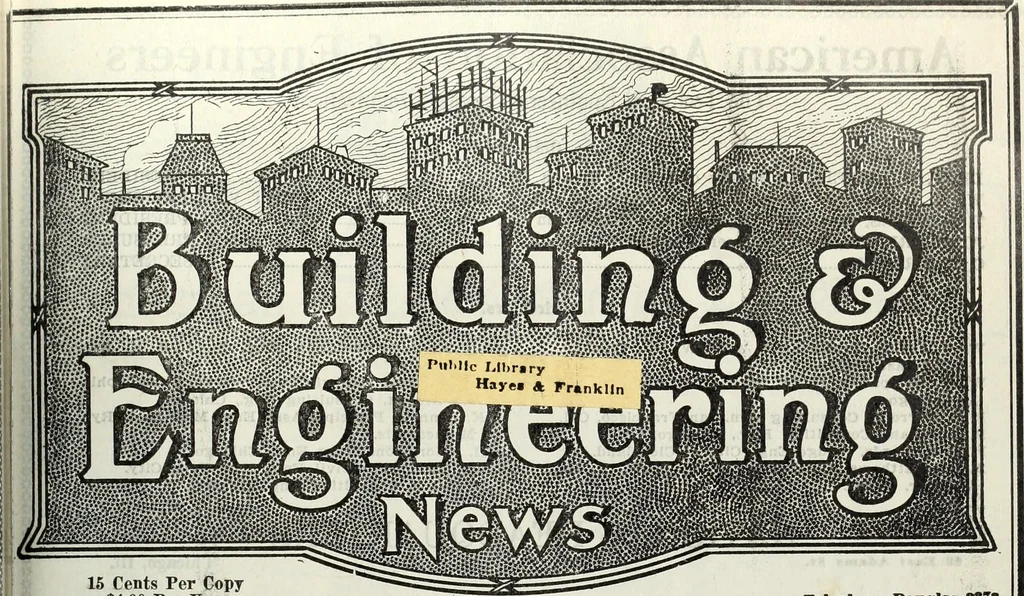 An illustration from Building & engineering news, 1914, leaf 394
