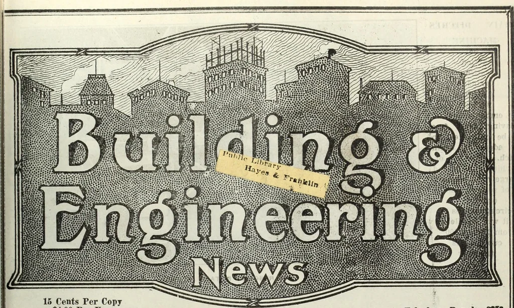 An illustration from Building & engineering news, 1914, leaf 514
