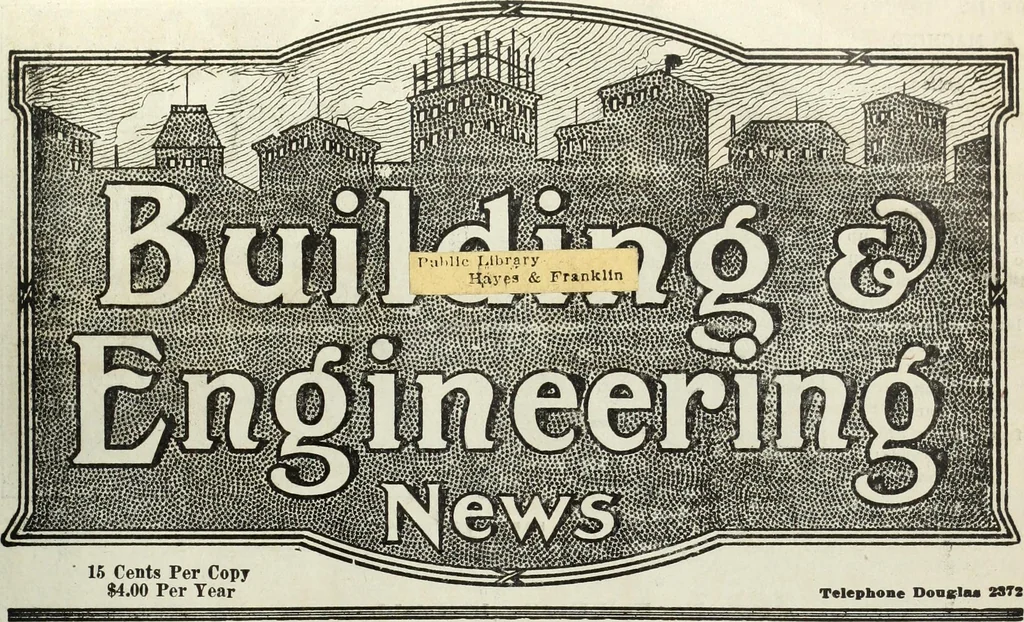 An illustration from Building & engineering news, 1914, leaf 562