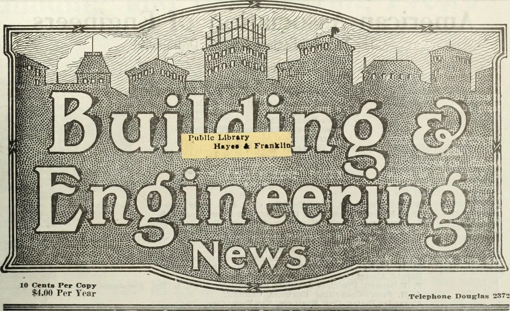 An illustration from Building & engineering news, 1914, leaf 60