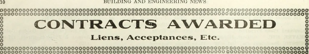 An illustration from Building & engineering news, 1914, leaf 69
