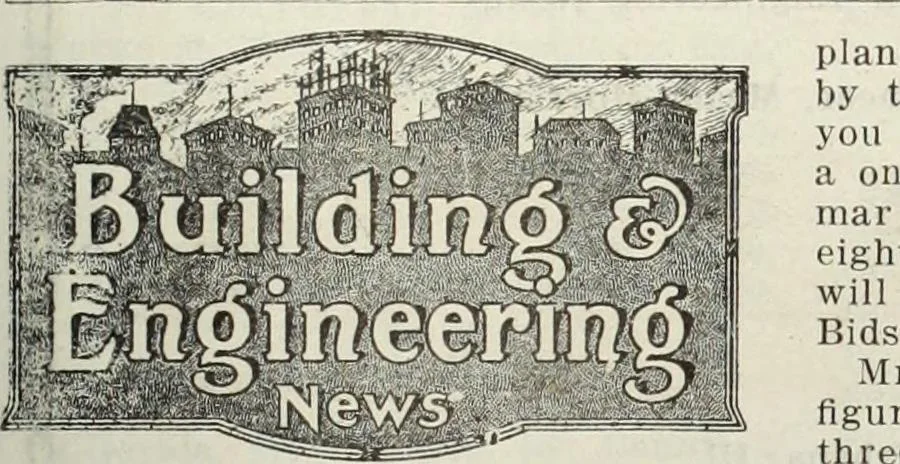 An illustration from Building & engineering news, 1914, leaf 86