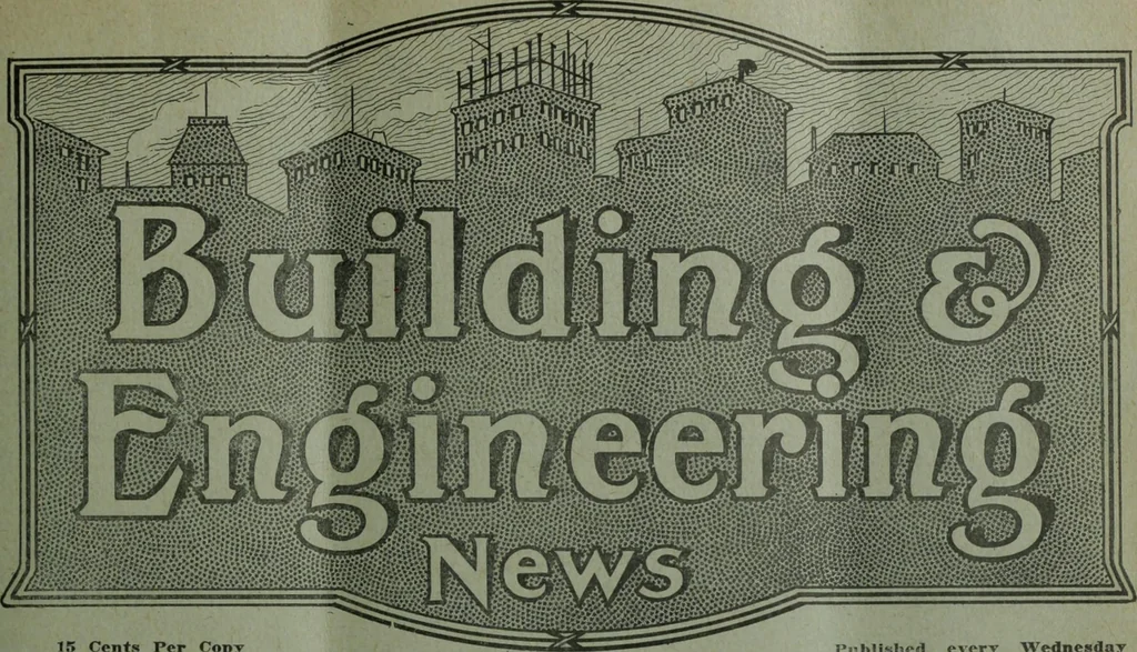 An illustration from Building & engineering news, 1914, leaf 382