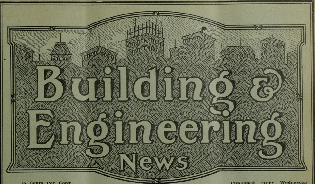 An illustration from Building & engineering news, 1914, leaf 48