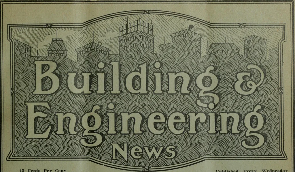 An illustration from Building & engineering news, 1914, leaf 6