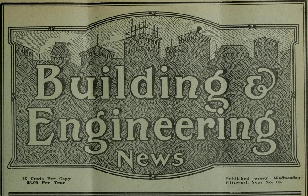 An illustration from Building & engineering news, 1914, leaf 632