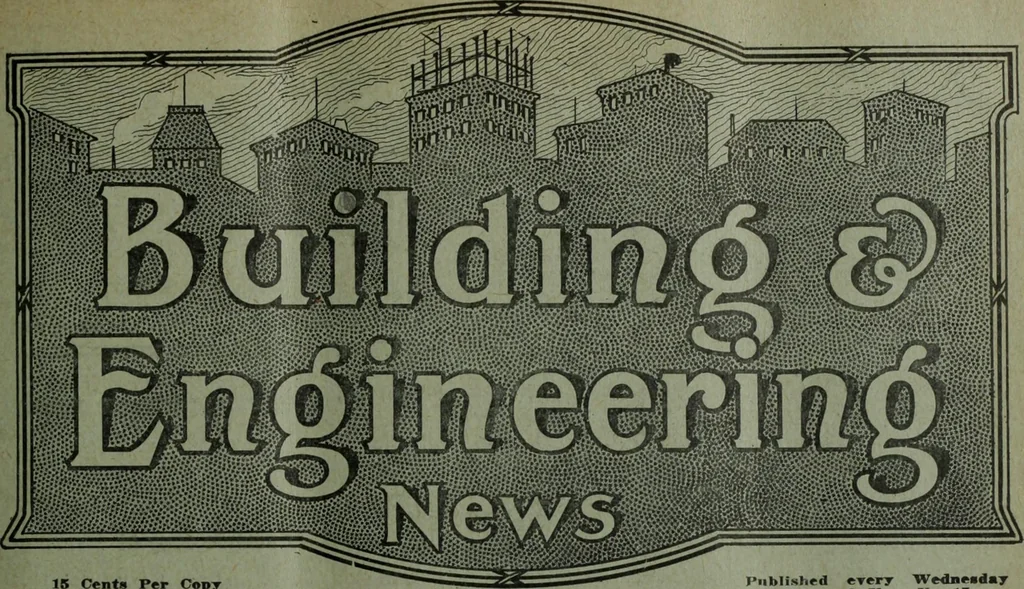 An illustration from Building & engineering news, 1914, leaf 674