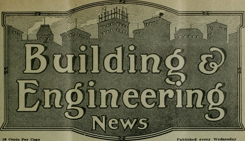 An illustration from Building & engineering news, 1914, leaf 202