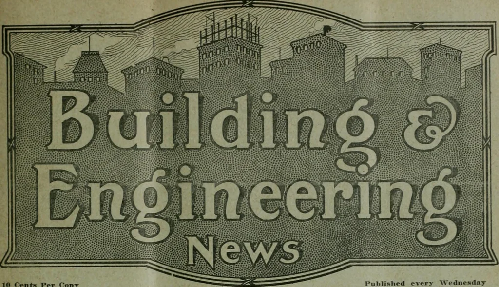 An illustration from Building & engineering news, 1914, leaf 52