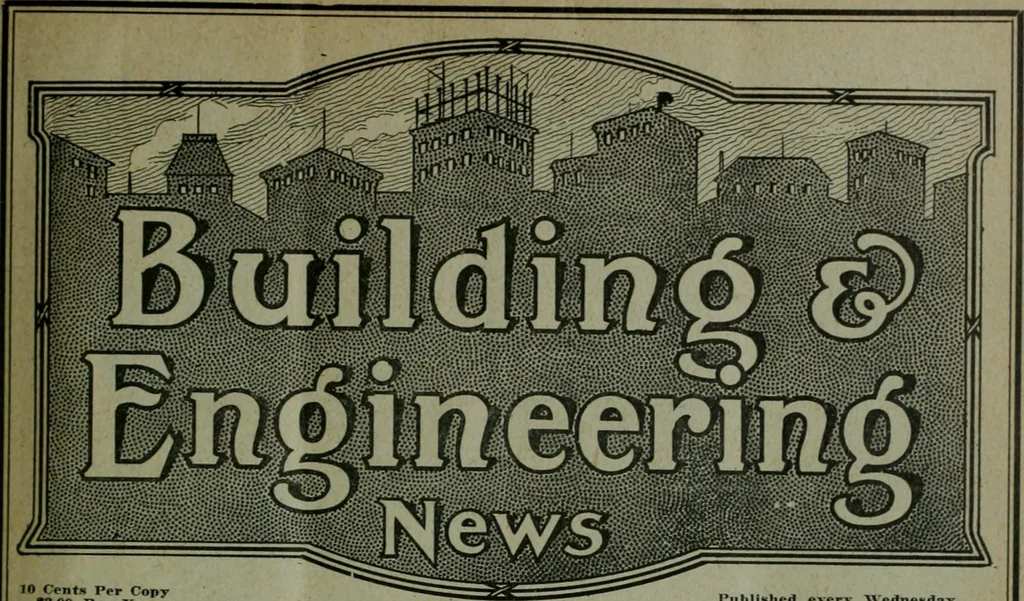 An illustration from Building & engineering news, 1914, leaf 6