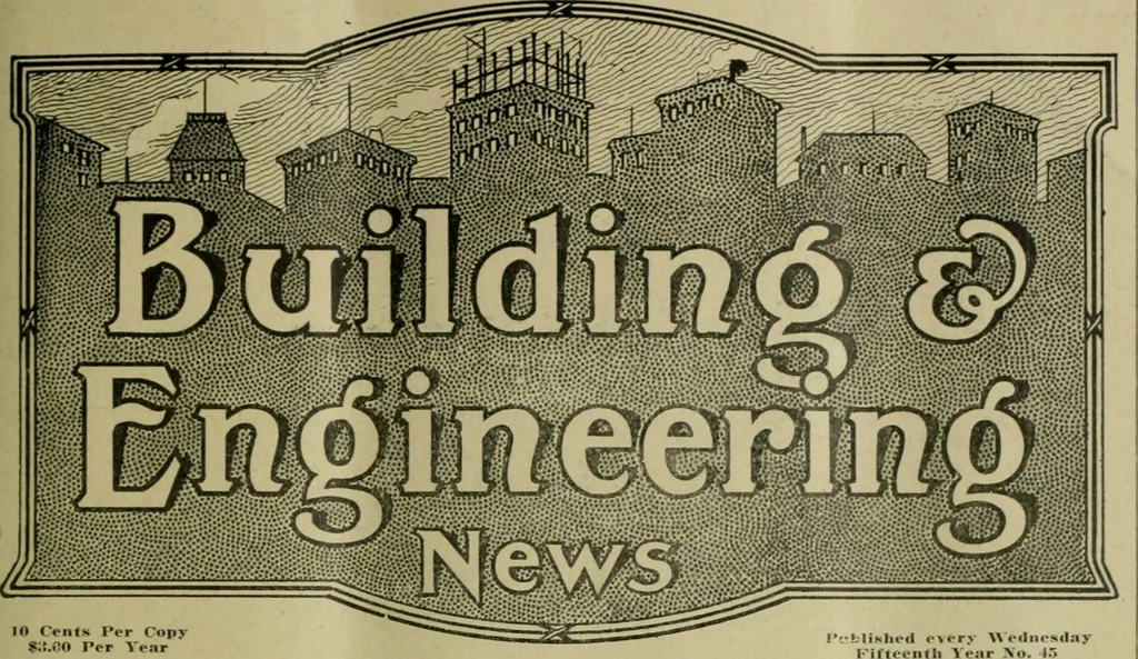 An illustration from Building & engineering news, 1914, leaf 732