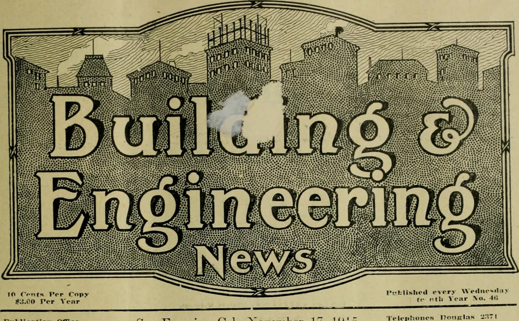 An illustration from Building & engineering news, 1914, leaf 780