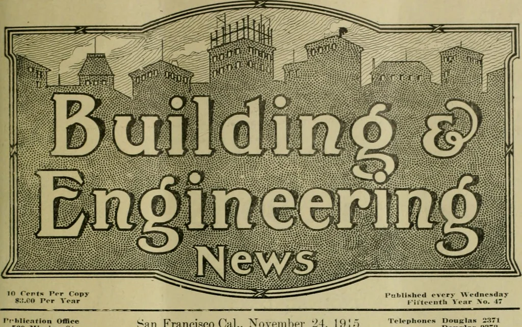 An illustration from Building & engineering news, 1914, leaf 826