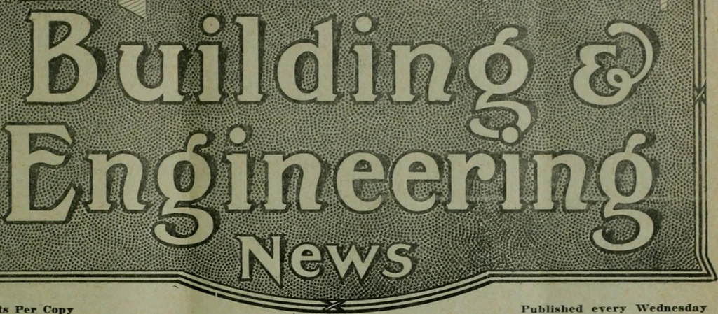 An illustration from Building & engineering news, 1914, leaf 88