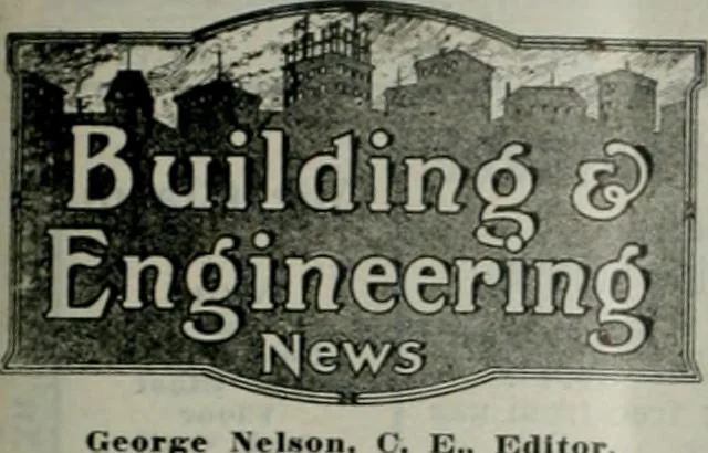 An illustration from Building & engineering news, 1914, leaf 956