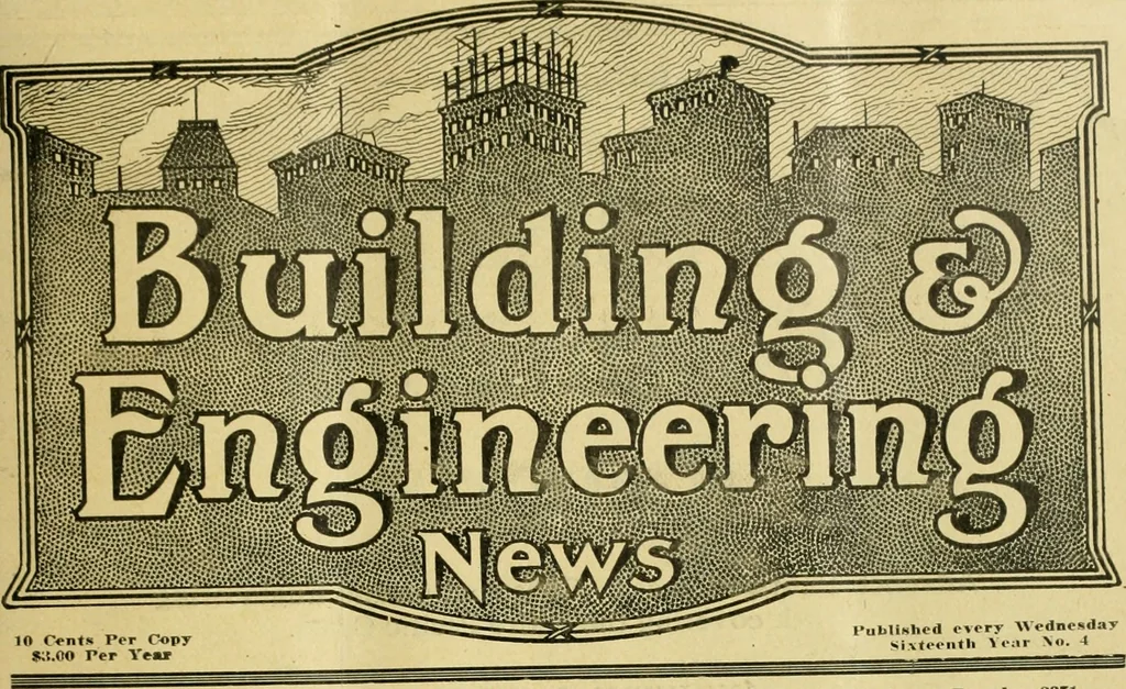An illustration from Building & engineering news, 1914, leaf 120