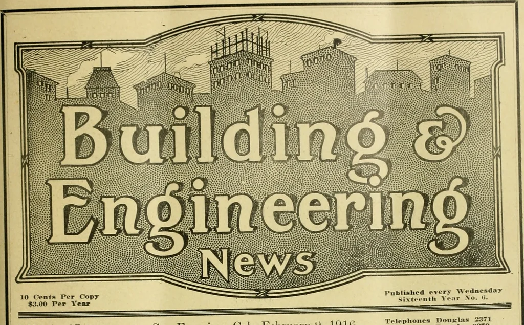 An illustration from Building & engineering news, 1914, leaf 200