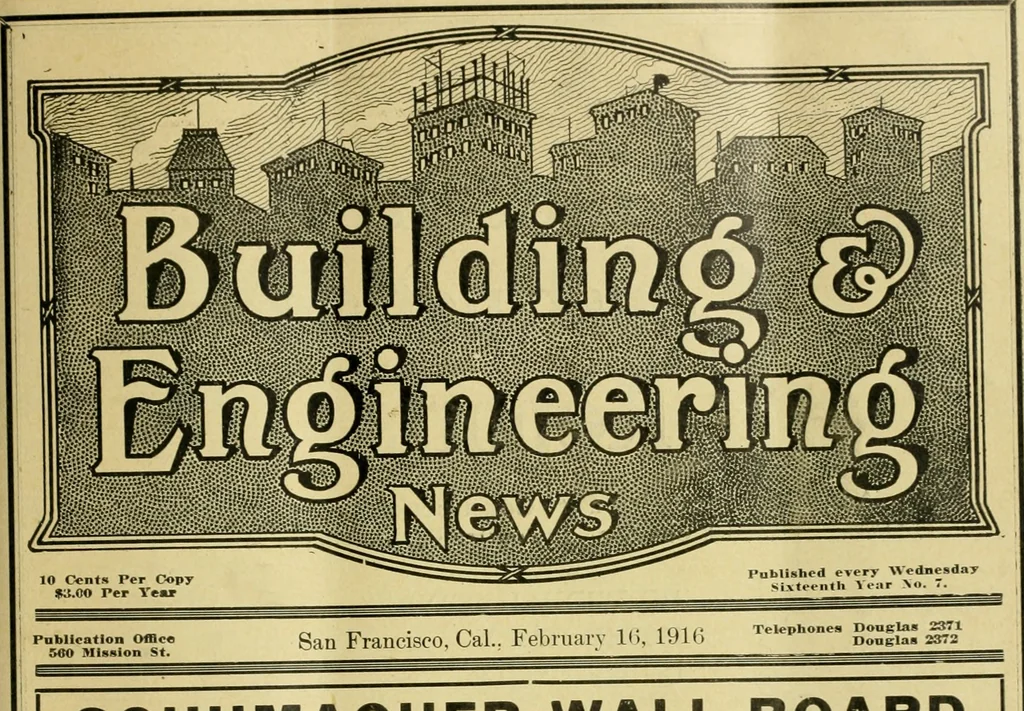 An illustration from Building & engineering news, 1914, leaf 228
