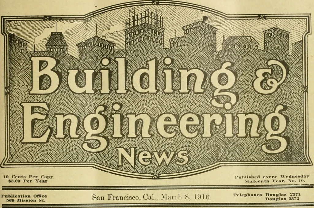 An illustration from Building & engineering news, 1914, leaf 318