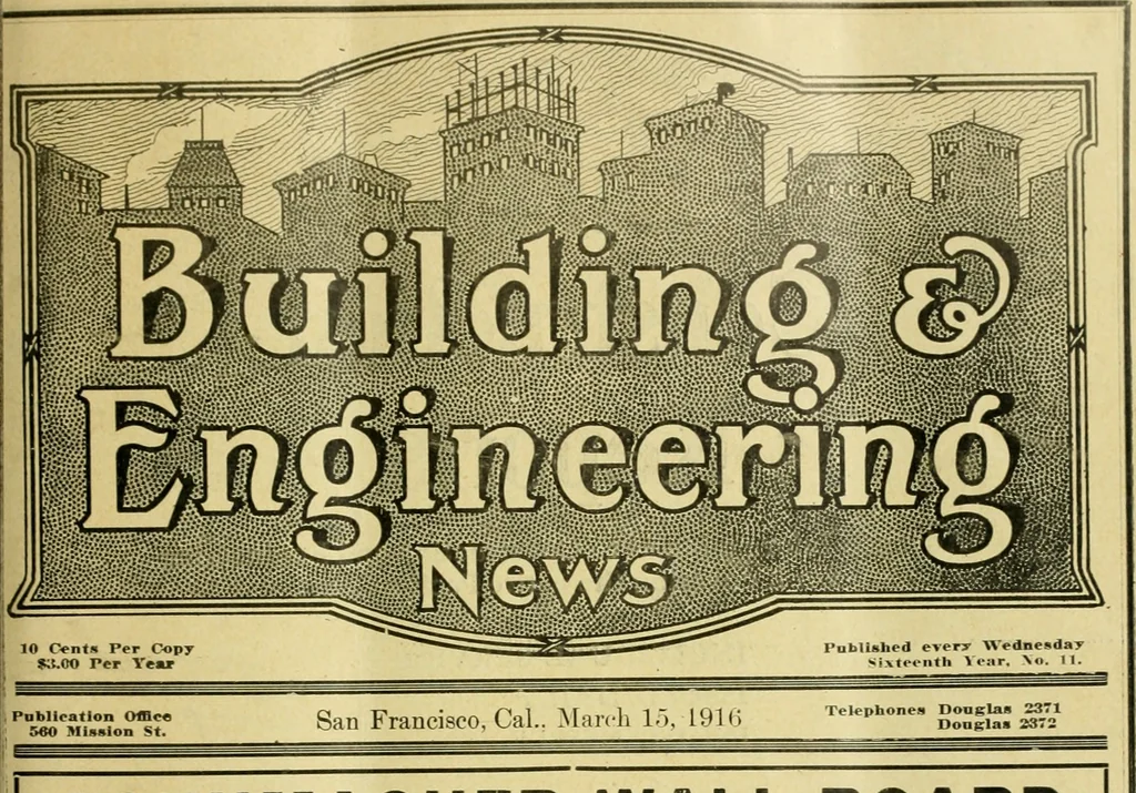 An illustration from Building & engineering news, 1914, leaf 350
