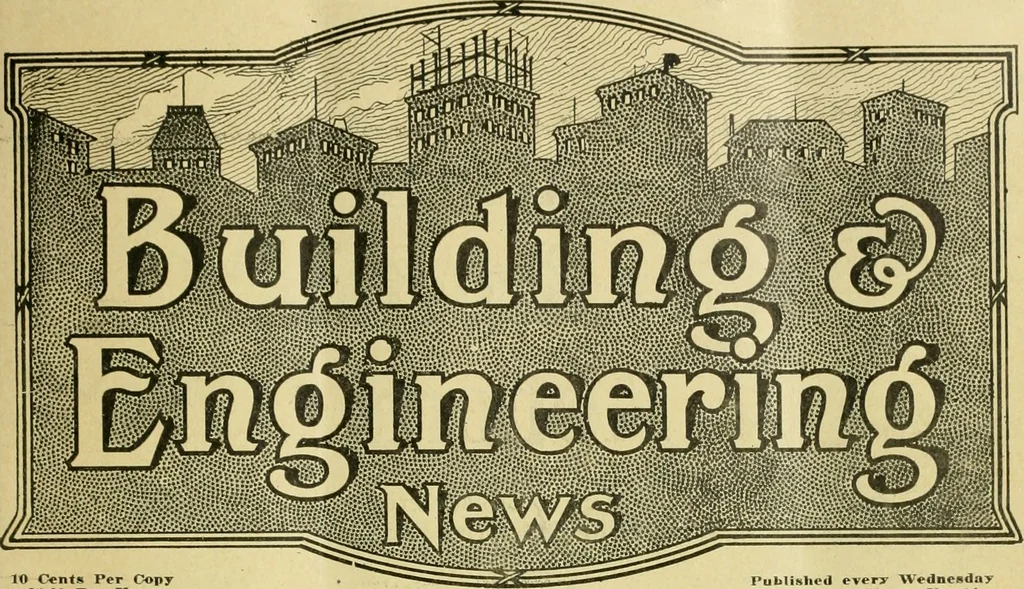 An illustration from Building & engineering news, 1914, leaf 460